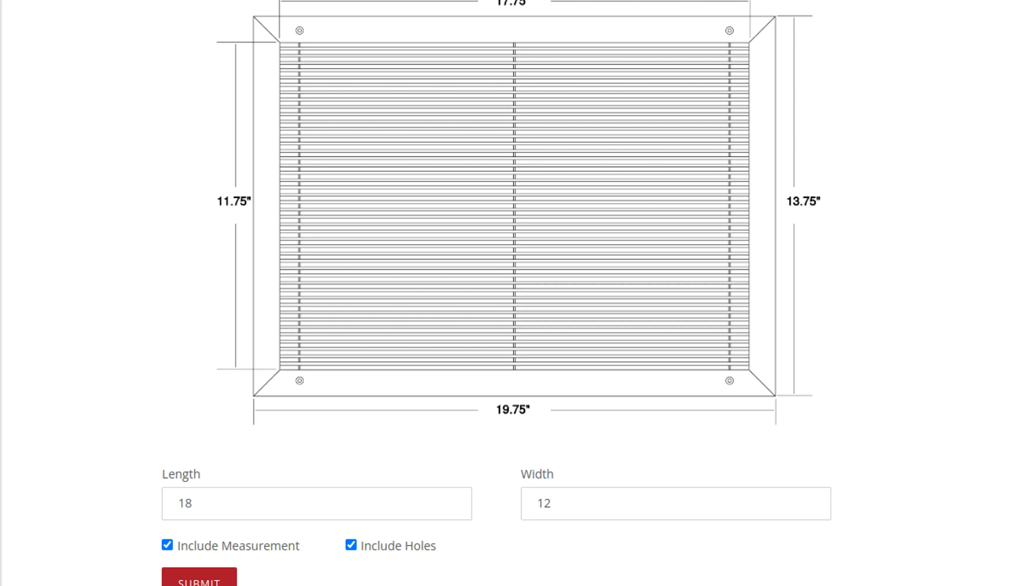 Image of large grille in visualizer